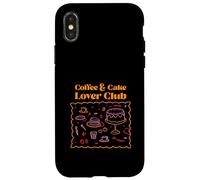 Coffee & Cake Lover Club (graphisme naïf) Coque pour iPhone X/XS