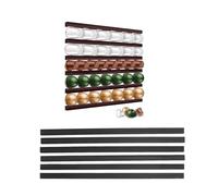 Coffee capsule holder， Lot de 6 porte-capsules de café, 6 bandes de rangement for comptoir, gain de place, compatibles avec les dosettes K-Cup ，Home Living(Black)
