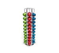 Coffee capsule holder, Support de rangement for dosettes de café Nespresso, support rotatif à 360 degrés for 60 capsules, support de tour en métal ,Home Living(Black)