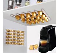 Coffee Capsule Holder Wall Mount Space Saving Black(White)