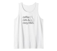 Coffee Cats Cozy Vibes - Chat Cozy Home Café Plaisir Relax Débardeur