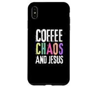 Coffee Chaos And Jesus Christ Christian Religious Love Faith Coque pour iPhone XS Max