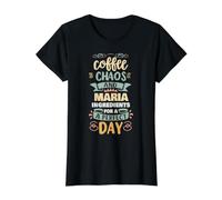 Coffee Chaos and Maria Nom Maria personnalisé T-Shirt Graphique avec Valeur
