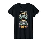 Coffee Chaos and Olga Nom Olga personnalisé T-Shirt Graphique avec Valeur