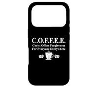 Coffee Christ Offers Forgiveness for Everyone Everywhere Coque pour iPhone 17 Pro
