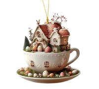 Coffee Cup Easter Egg, Hanging Tree Decor - Festive Spring Ornament, Cute