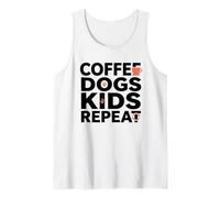 Coffee Dogs Kids répète Une Blague Amusante : Parent épuisé, Animal de Compagnie, Maman, Papa Débardeur