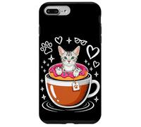 Coffee Egyptian Mau Donut Coque pour iPhone 7 Plus/8 Plus