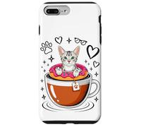 Coffee Egyptian Mau Donut Coque pour iPhone 7 Plus/8 Plus