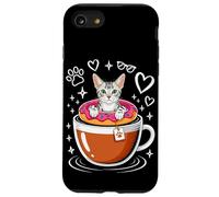 Coffee Egyptian Mau Donut Coque pour iPhone SE (2020) / 7/8
