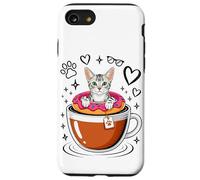 Coffee Egyptian Mau Donut Coque pour iPhone SE (2020) / 7/8