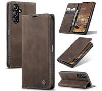 (Coffee) Étui en cuir avec porte-cartes et support pour Samsung Galaxy A26 5G, série Caseme 013
