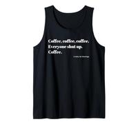 Coffee Everyone Shut Up Typographie Minimaliste haïku Japonais Débardeur