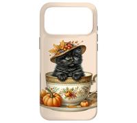 Coffee Fall Cat Themed Graphic for Tea Drinker Cute Autumn Coque pour iPhone 17 Pro Max