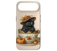 Coffee Fall Cat Themed Graphic for Tea Drinker Cute Autumn Coque pour iPhone Air