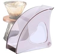 Coffee Filter Holder - 6.77x2.87x6.69 Inches Transparent Acrylic Storage Box, Rotating Lid Container | Wall Mount Coffee Bar Accessory Suitable Paper Filters Home Kitchen Decor organiser160 Count