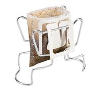 Coffee Filter Holder, Tea Bag Dripper, Pour Over Espresso Dripper with Stable Stand, Stainless Steel Brewing Tool, Kitchen Accessory with Easy Use, Coffee Supplies for Home Office 3,94 x 1,97 x 3,54