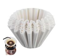Coffee Filters Paper 50pcs Cake Shaped Pattern Single Cup Brewing Cone | botanical fiber basket engineered with corrugated pleats to optimal sediment extraction and rich espresso f