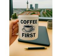 Coffee First: Because Every Great Idea Starts with Coffee- Notebook / Journal 8.5"x11"