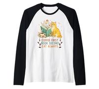 Coffee First Book Second Cat Always Reading Library Cat Love Manche Raglan