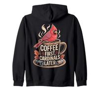 Coffee First Cardinals Later Cardinal Rouge Drôle Sweat à Capuche
