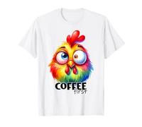 Coffee First Funny Sarcastic Citation pour femme T-Shirt