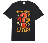 Coffee First Questions Later Comfort Colors Adult Heavyweight T-Shirt