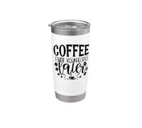 Coffee First You People Later Caféine Gobelet isotherme en acier inoxydable double paroi