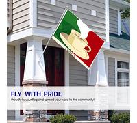 Coffee Flag 3x5 FT Italy Espresso Cappuccino with Italian Flag Outdoor Flags Large Welcome Yard Banners Home Garden Yard Lawn Decor Green Red Beige