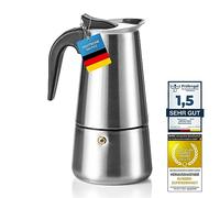 Coffee Fox® machine à expresso en acier inoxydable - Cafetière Machine à café Pot à expresso (4 tasses - 200 ml)