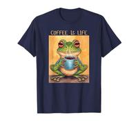 Coffee & Frogs Vibe Motif rétro « First Coffee Then Frogs » T-Shirt