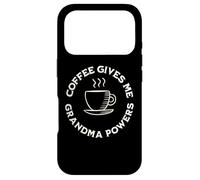Coffee Gives Me Grandma Powers Grand-mère Amateur de café Coque pour iPhone 17 Pro