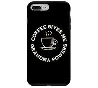 Coffee Gives Me Grandma Powers Grand-mère Amateur de café Coque pour iPhone 7 Plus/8 Plus