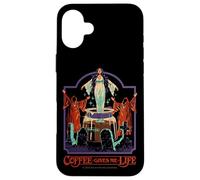 Coffee Gives Me Life Occult Retro Vintage Funny Adult Humor Coque pour iPhone 16 Plus