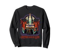 Coffee Gives Me Life Occult Retro Vintage Funny Adult Humor Sweatshirt