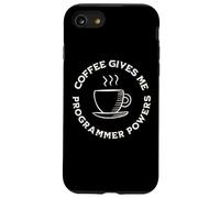 Coffee Gives Me Programmer Powers Programmateur d'ordinateur Amusant Coque pour iPhone SE (2020) / 7/8