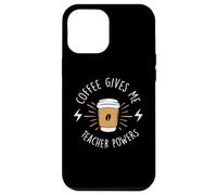 Coffee Gives Me Teacher Powers Cafeine Baristas Coffee Lover Coque pour iPhone 12 Pro Max