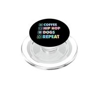 Coffee Hip Hop Dogs Repeat Life Simple Basic Icônes PopSockets PopGrip pour MagSafe