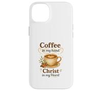 Coffee in My Hand Christ in My Heart Watercolor Christian Coque pour iPhone 14 Plus