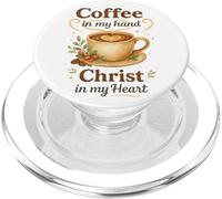 Coffee in My Hand Christ in My Heart Watercolor Christian PopSockets PopGrip pour MagSafe