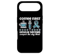 Coffee Insulin Diabétique Humour Type 1 2 Diabète Ruban Bleu Coque pour iPhone Air