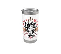 Coffee Is A Hug In A Mug Café Citation Sur le Café Matin Gobelet isotherme en acier inoxydable double paroi