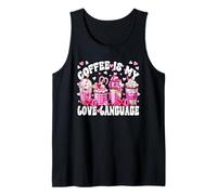 Coffee is My Love Funny Language for Women Valentines Latte Débardeur
