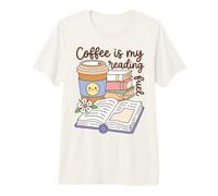 Coffee is My Reading Fuel Book Lover Bookworm Reader T-Shirt Haut de Gamme