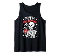 Coffee is My Valentine Funny Skeleton Coffee Lover Débardeur