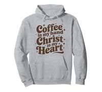 Coffee & Jesus Christ in My Heart Religieuse Christian Girl Sweat à Capuche