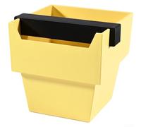 Coffee Knock Box Boîte à café 1,2 l avec barre carrée et base en silicone antidérapante pour une utilisation répétée d'espresso (jaune citron)