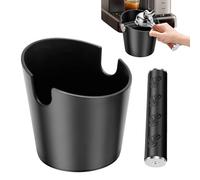 Coffee Knock Box, Espresso Tamping Container, Detachable Knock Rod, Dishwasher Safe Grounds Bin, Compact Counter Organizer, for Kitchen Home Commercial Cafe Bar Brewing Station