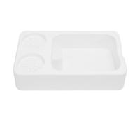 Coffee Knock Box Organisateur ABS Station de box de café à café multifonctionnel pour sabotage de distributeur de Portafilter 51 mm 53 mm 58 mm (Blanc)