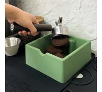 Coffee Knock Box Silicone Stable Trapezoid Design(Black) | silicone, heat resistant, safe for daily pour espresso prep, long-lasting material